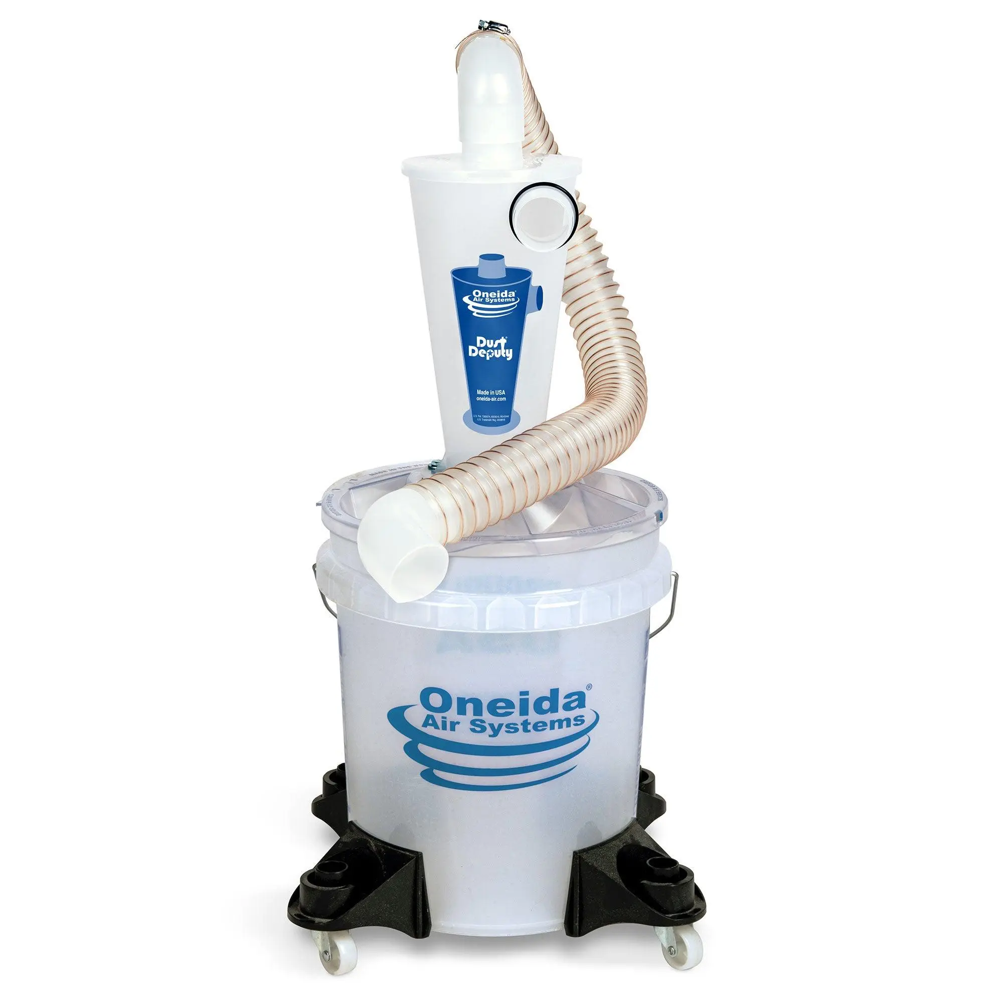 Oneida Air Systems Dust Deputy Deluxe All-Clear Cyclone Separator Kit w/ Wheels Oneida Air Systems Dust Deputy Deluxe All-Clear Cyclone Separator Kit w/ Wheels