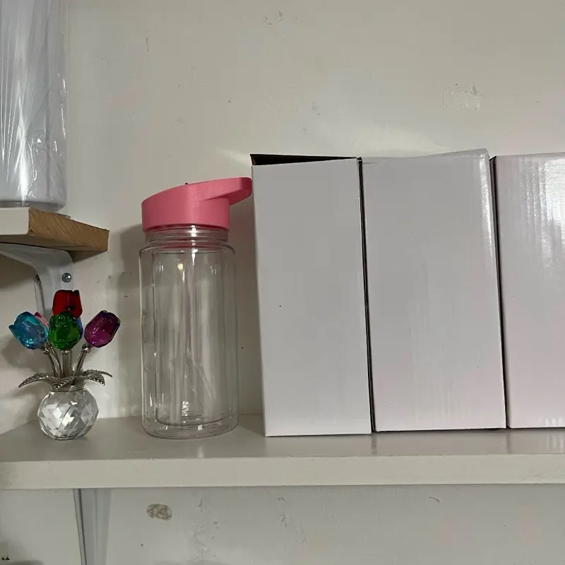 10 oz Snow Globe Tumbler with Lid and Straw