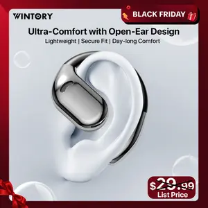 Wintory Open-Ear Wireless Bluetooth Earbuds with Mic, Over-Ear Sports Headphones for Running and Cycling, Secure Fit, 88dB Clear Sound, Holiday Gift and Christmas Stocking Stuffer