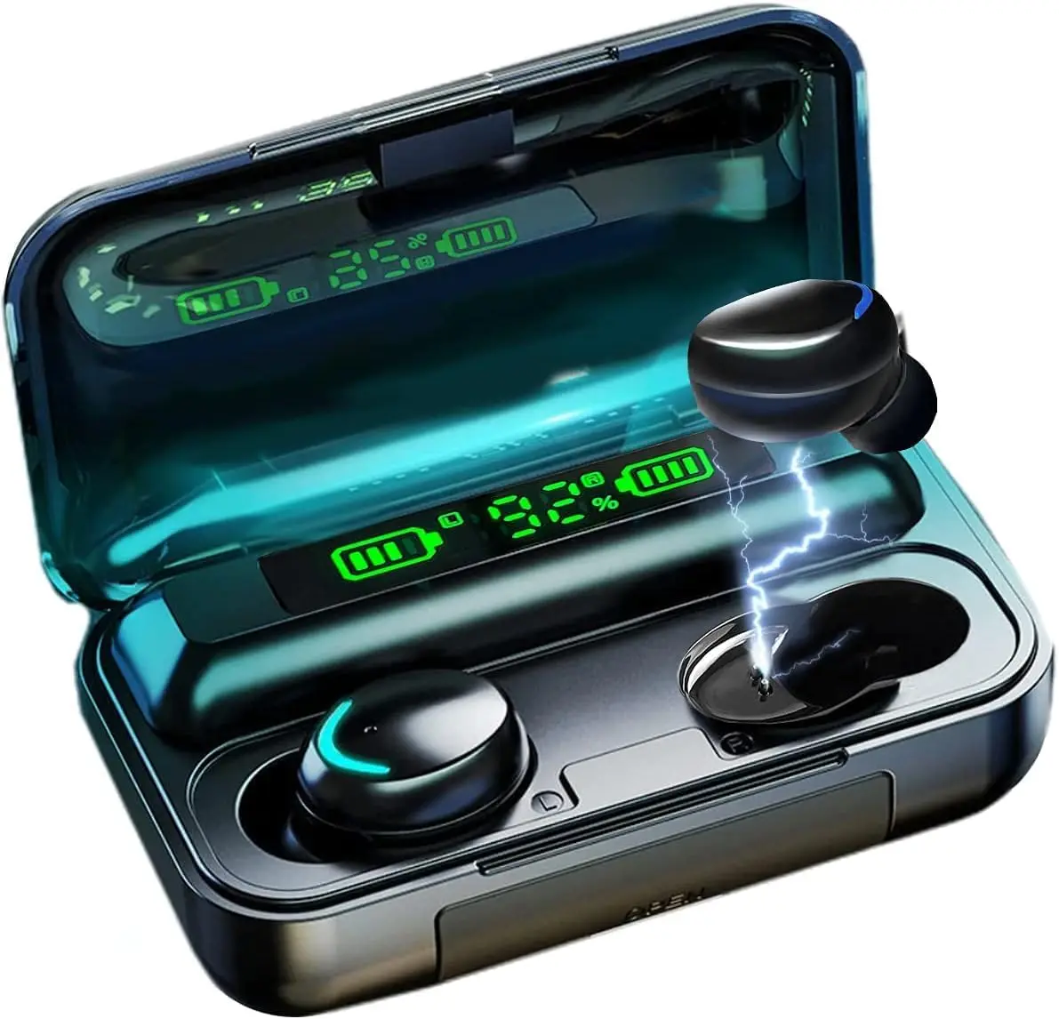 eDealz Wireless Earbuds Bluetooth 5.4 Headphones with LED Charging Case IPX8 Waterproof Mini Earbud Built-in Mic Calls Ultra-Light Stereo Earphones for Sports Gym Running Workout