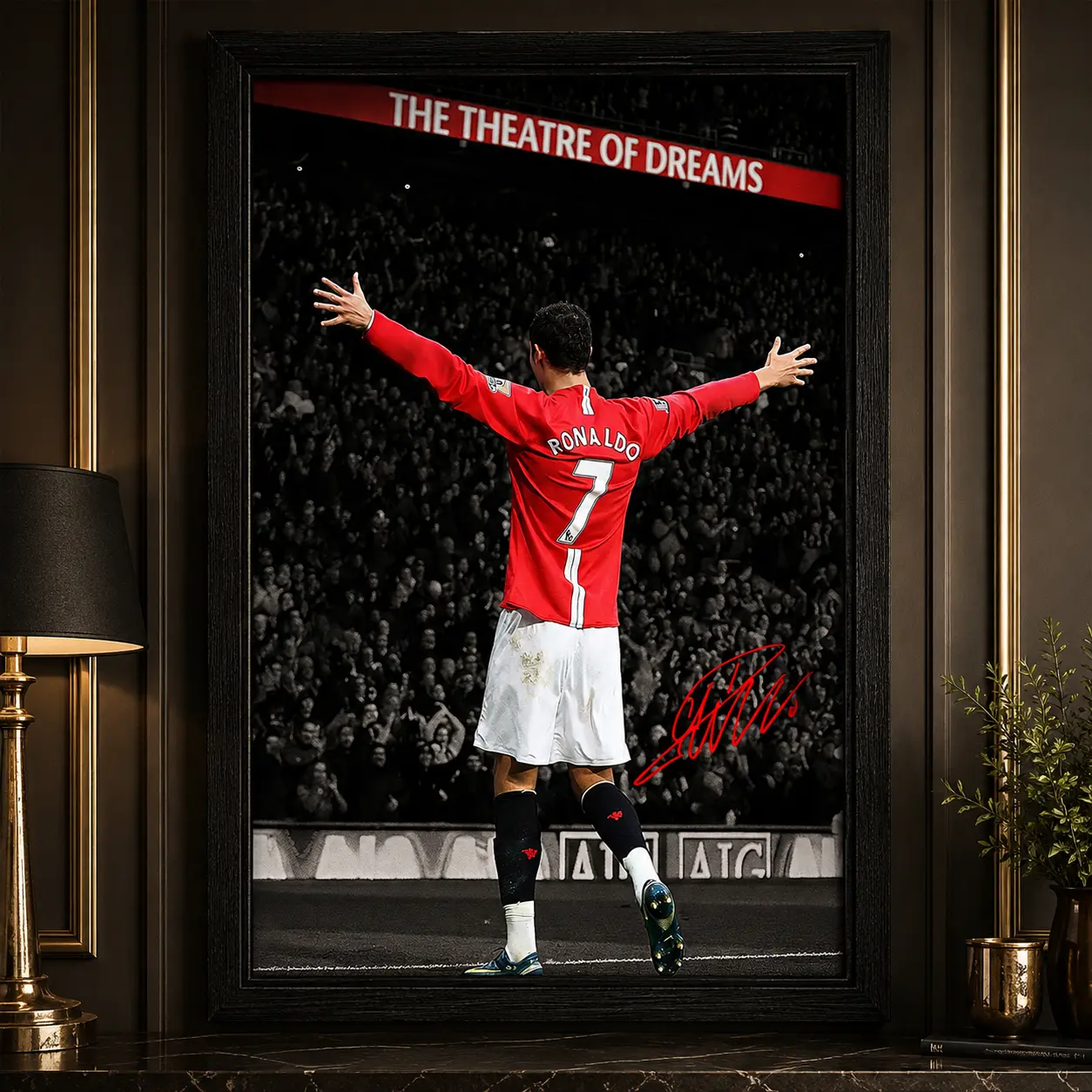 Ronaldinho Soccer Legend Wall Art Print, Football Icon Poster, Vintage Sports Room Decor