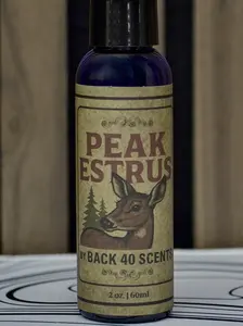 Back 40 Scents Peak Estrus Deer Scent - 2 oz Fresh Aroma for Effective Deer Attraction During the Rut - High-Quality Hunting Scent