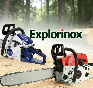 Explorinox 58cc 20 Inch Gas Chainsaw, Gas Power Chainsaw Gas Chain Saw High Power Multifunction Wood Chainsaw for Trees Wood Farm Garden Ranch Metal