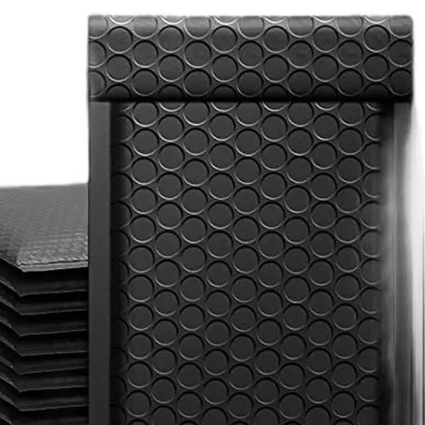 -SHIPPING- Bubble Mailer - Black Circular Design, Premium Protection, Durable & Eco-Friendly, Ideal for Letters & Documents, Secure Closure, Absorbs Shocks