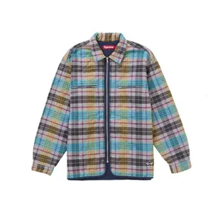 Supreme Quilted Flannel Zip Up Shirt Multicolor (men) by StockX