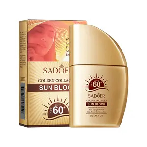 Stop the Sun Damage!  5-in-1 Golden Collagen Sunscreen with SPF 50+ PA++++. ️ Watery essence formula that feels like nothing but protects like a shield!  Water resistant & perfect for all skin types. #TikTokMadeMeBuyIt