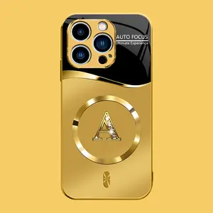 All-New Letter Design high-end MagSafe phone case，Suitable for iphone17/16/15/14/13/12，The pattern features a printed effect and is not 3D-dimensional.YM99