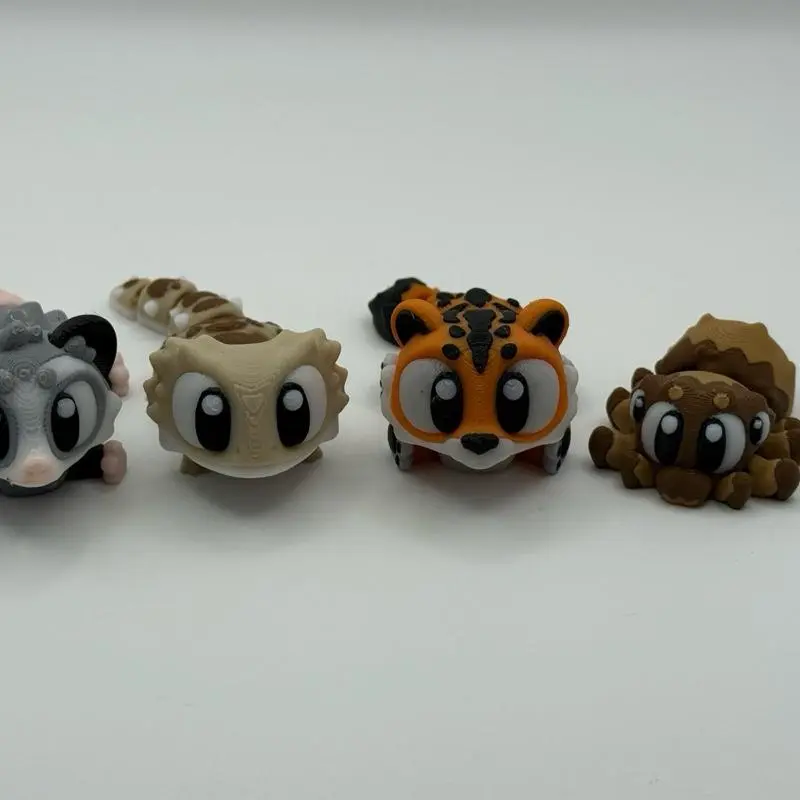Mini Articulating Animals 3D Printed Unique Creatures with Precise Craftsmanship for Collectors and Enthusiasts 2-3in Dynamic Poses Ideal for Display or Gifting