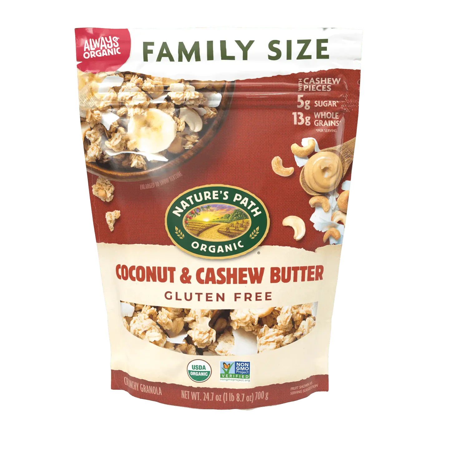 Nature's Path Organic Coconut & Cashew Butter Gluten Free Granola Nature's Path Organic Coconut & Cashew Butter Gluten Free Granola