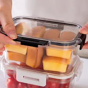 Sealed Food Dumpling Box Vegetables Food Bento Home Sealing Jar Transparent Freezer Separated Fresh Storage Container Household Daily Use Leak Proof Container