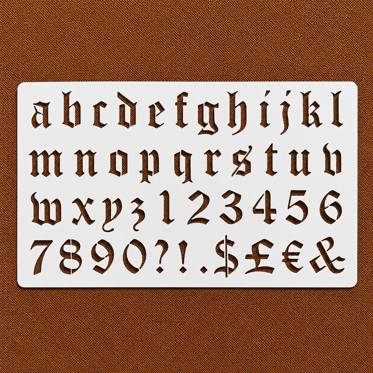 Blackthorn Gothic Alphabet Stencil (Lowercase)