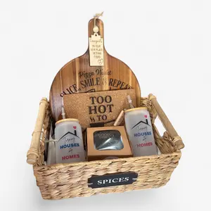 Home Sweet Home Bundle – Personalized Realtor Closing Gift, New Homeowner Gift Set with Engraved Board, 4 Slate Coasters & Frosted Glasses