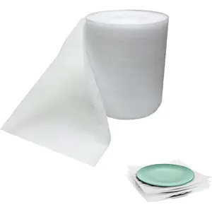 Foam Wrap Roll 10 Inch Wide x 50 FT Length Packing Foam Roll for Moving Supplies and Protection for Fragile, Cushioning Foam Packing Sheets for Wrapping Dish Packing Material