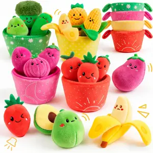 Baby Toys 6–12 Months, 16PCS My First Fruit Vegetable Sensory Toys  Babies Infants, Color Sorting Play Food with Crinkle & Rattle, Toys  1 Year Old Toddlers Boys Girls