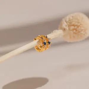 Angelica Sapphire Huggies by Caitlyn Minimalist