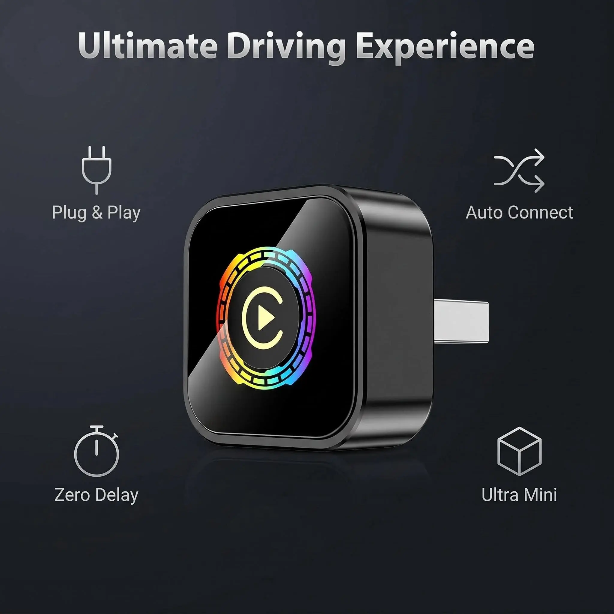 [Deals for You Days] 2-in-1 Wireless CarPlay Adapter for Apple & Android Systems - Plug-and-Play, Automatic Connection to Convert Wired to Wireless