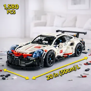 High-Performance Technic Racing Car Building Blocks Set, Realistic Supercar Model Kit, Complex Mechanical Assembly, Premium Collectible Display Toy, STEM Gift for Kids & Adults