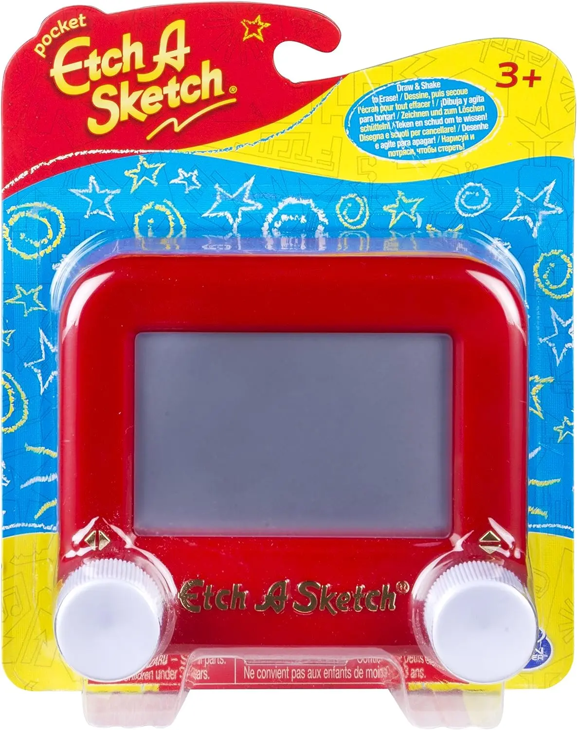 Etch A Sketch Mini (5"x5")- Kids & Toddlers Pocket Travel Toy - No Batteries or Wi-Fi Needed - for Boys & Girls Ages 3+, Great Stocking Stuffer, Holiday Gift