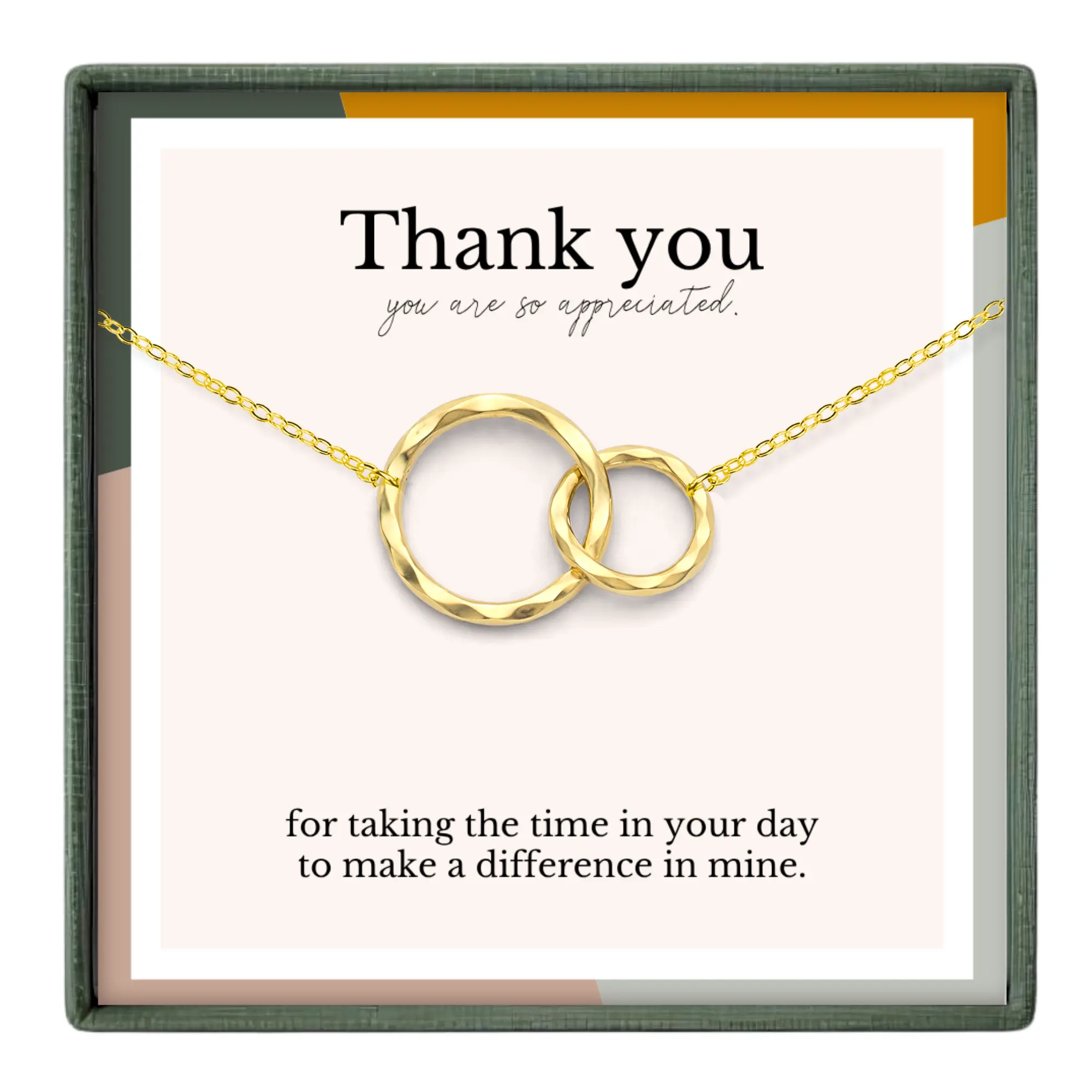 Thank You Necklace – You are Appreciated Gift for Her