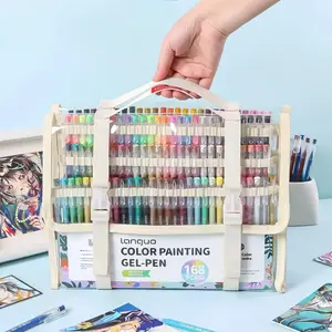 Color Painting Gel Pen Set, 45/72/99 Colors Gel Pen with Storage Box, Large Capacity Ink Pens, Art Supplies for Diary, Card, DIY, Art School Supplies