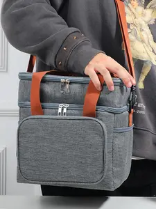 Insulated Durable Lunch Bag for Men & Women, Leak-Proof Large Capacity 12L, Reusable Multifunctional Insulated Thermal Cooler Bag for Work School Picnic, Cute Design