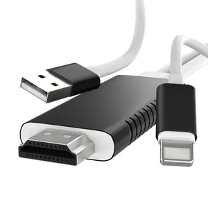 Lightning to HDMI Adapter • HDMI Cable for iPhone to TV • Compatible with iPhone14, 13, 12 & YouTube to TV Output • 1080P HD• Sync Video and Sound •  (Not Support iPhone 16/15/ Netflix)