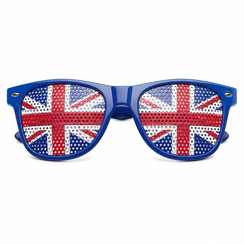 Unisex Sunglasses UK  Flag Tinted Lens, Modern Vintage Style PC Eyewear, Fashion Accessories