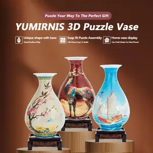 YUMIRNIS 3D Puzzle Vase 164 Pcs DIY Unique Home Decor & Gift Idea for Creative Activities Perfect for Birthday Anniversary Eco-Friendly ABS Plastic Waterproof Base