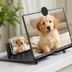 12-inch Drawer Storage Of Cell Phone Screen Amplifier, Cell Phone Video Magnifier, High-definition Full-screen Magnification, Suitable For Watching Cell Phone Video