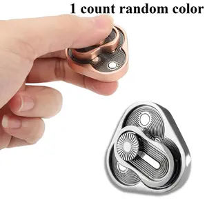Triangular Three-Way Rotating Fidget Spinner Design, Creative Office Desk Accessory, Option, Stress Relief Fidgeting, Perfect Holiday Gift Choice