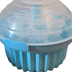 Michaels Celebrateit 3 Tier Cupcake Carrier w\ Lid & Handle Holds 24 Cupcakes Bakeware Cover Utensils
