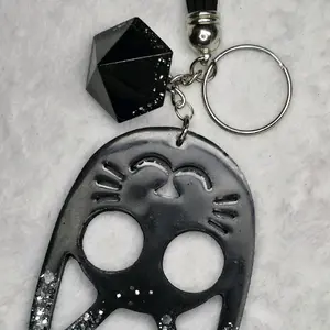 Cat Face Keychain with Tassel and Chain - Unique Design for Pet Lovers