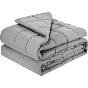 VEVOR Weighted Blanket 60x 80 inch - Queen Size, 25 lbs Heavy Blanket with Cooling Glass Beads, Soft Breathable for All - Season Use, Suitable for Adults 250 - 310 lbs, Ideal Gift Choice (Grey)VEVOR Super Brand Day