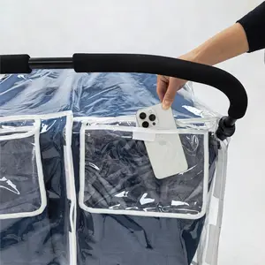 Universal Twin Stroller Weather Shield - Full Coverage Rain & Wind Protection for Double Seats  All-Season & Essential  Must-Have Parenting Gear & Thoughtful Twin Pregnancy Gift