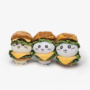 Chiikawa Big Mac burger cute gift Hachiware Usagi doll plush toy sleep hug