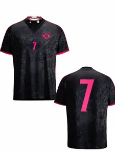 Sonny Heritage V-neck Jersey 2026 – Black Dragon Soccer Shirt, Number 7 Custom Sports Tee, Gift for Football Fans