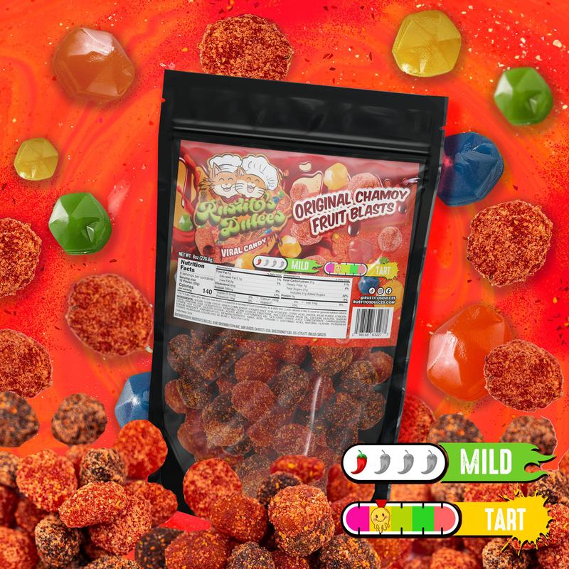 Original Chamoy Fruit Blasts Gushers Enchilados Sweet & Spicy Tropical Treats Bursting with Flavor
