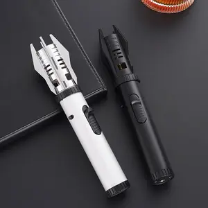 Sci-Fi Lightsaber Torch Lighter, 360° Adjustable Jet Flame, Metal Body with Safety Lock, Ideal for Camping & Outdoor Use (Butane-Free)