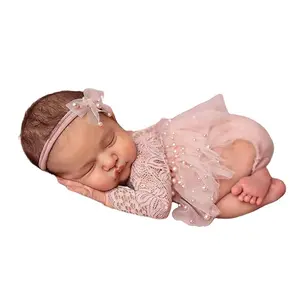 Newborn Photography Outfits Girl Lace Romper Newborn Photography Props Rompers Baby Girls Skirt Photoshoot