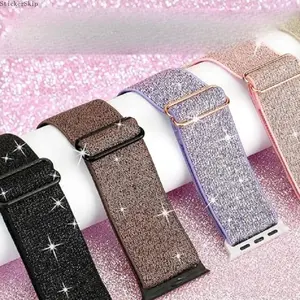 2026 Trendy Elastic Nylon Solo Loop Apple Watch Band – Adjustable Stretch Strap Compatible with 38–45mm Series 3–7 & SE, Soft Breathable Lightweight Wristband for Daily Wear, Fitness, Sleep & Gift