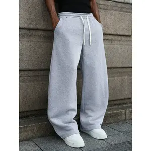 Men's Loose Casual Sports Pants, Versatile Street Style Athletic Trousers Suitable for Streetwear, Everyday Loungewear, Weekend Outings, Featuring a Relaxed Fit, Designed Specifically for Men, Gray Loose SweatpantsGift