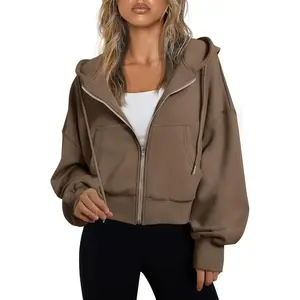 Hoodies for Women Full Zip Up Cropped Sweatshirts Jackets Casual Comfy Gym Tops Fall Outfits Winter Clothes 2025,Comfort |   Cloud Zip Oversized Hoodie |   For Stress & Anxiety Womenswear Long Sleeve Black Pieces Basic Minimalist