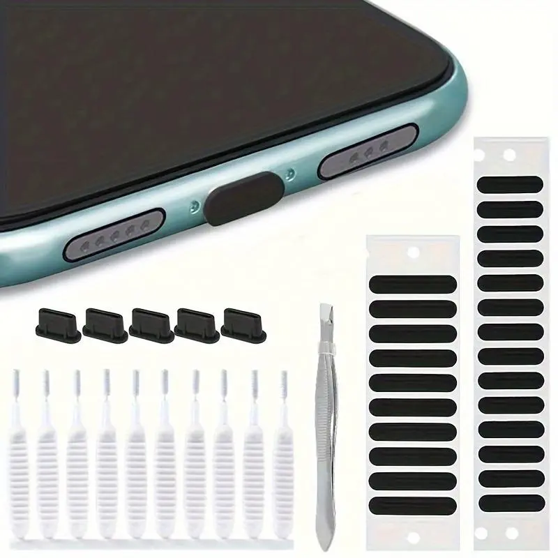 Phone Dust Plug Kit, Mobile Phone Charging Port Cleaning Brush Kit, Phone Dust Cleaning Kit, Cleaning Accessories for Phone, Computer, Laptop, Keyboard