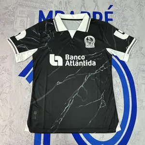 25 26 Honduras CD Olimpia Third Away Black Short Sleeve Soccer Jersey Fans Version