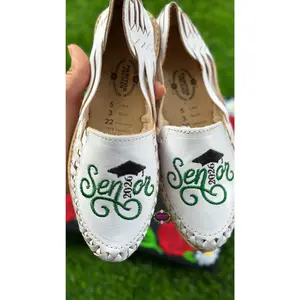 Senior 2026 - Black and Green Leather Flats