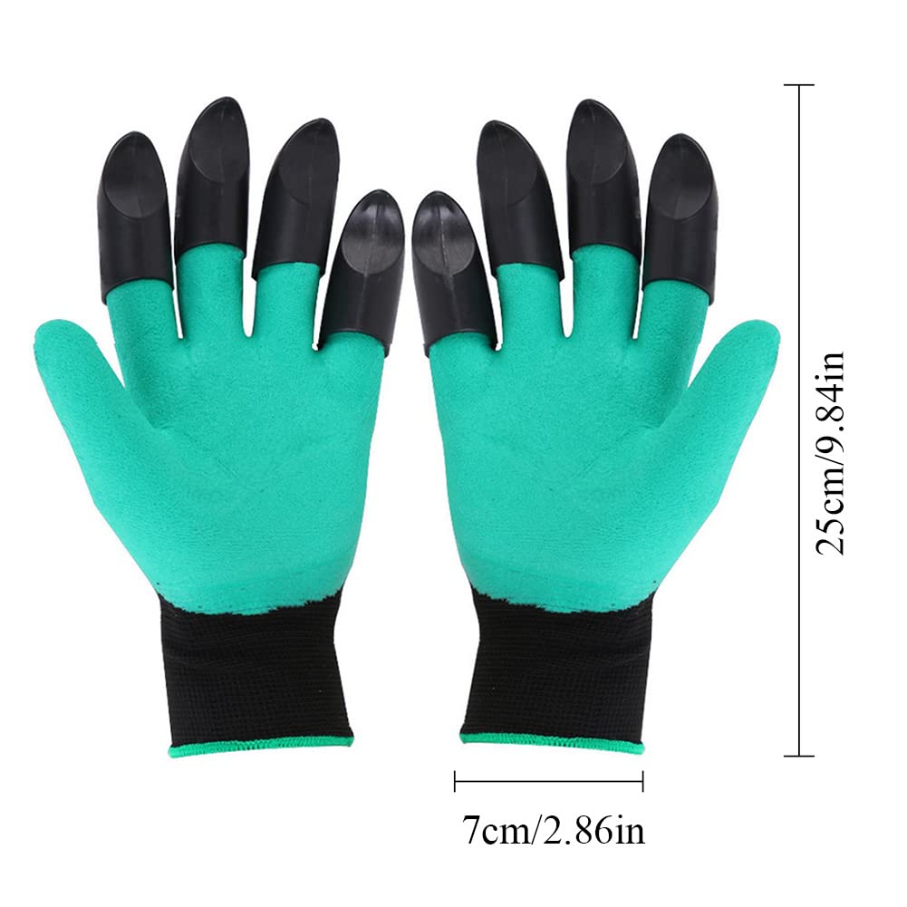 2-Pair Garden Gloves with Claws – Durable Digging Gloves for Planting, Yard Work, and Gardening