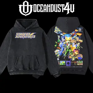 OceanDust4U 'Star Fox Adventures' Hoodie 100% Premium Cotton Oversized Fit Pre-Washed Unisex Classic Top American Made