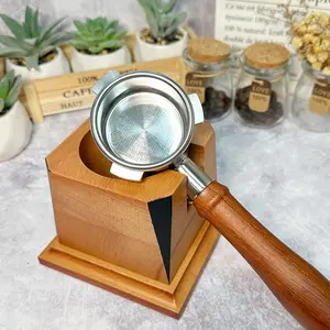 Bottomless Portafilter 54mm, Bottomless Coffee Naked Portafilter, with Stainless Steel portafilter and Wood Handle for Breville 8 Series and 54mm Breville Machines