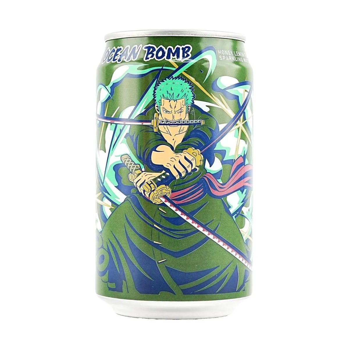 OCEAN BOMB One Piece Zoro Honey Lemon Sparkling Water 330ml - Official Anime Collaboration Drink