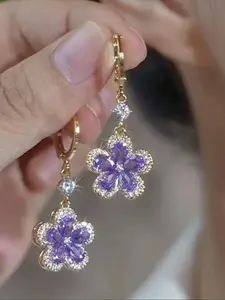Elegant Flower Design  Earrings, Fashionable Jewelry for Women, Trendy All-match & Exquisite Jewelry for Birthday Gift, High Quality Earrings